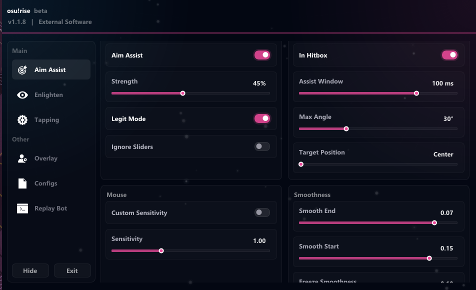 osu! Cheat List: Arc, osu!rx, OSU!RISE, Aeris, freedom | fishy.moe